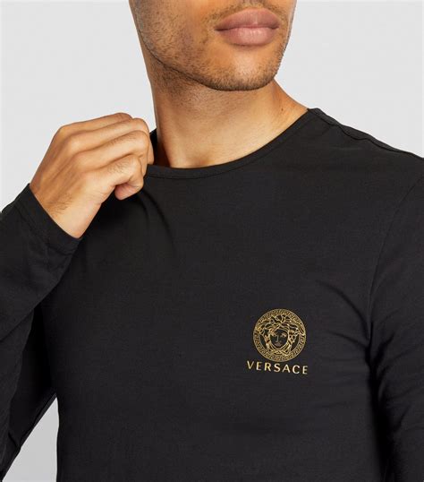 versace tshirt gold|Versace long sleeve t shirt.